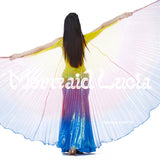 Rainbow Color Wings Fairy Mermaid Wings Dance Costumes Photography Props
