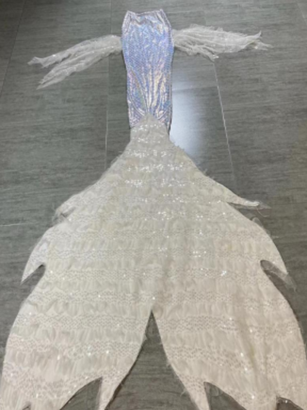 Mermaid Joint Sequin Tail 35 Joint White