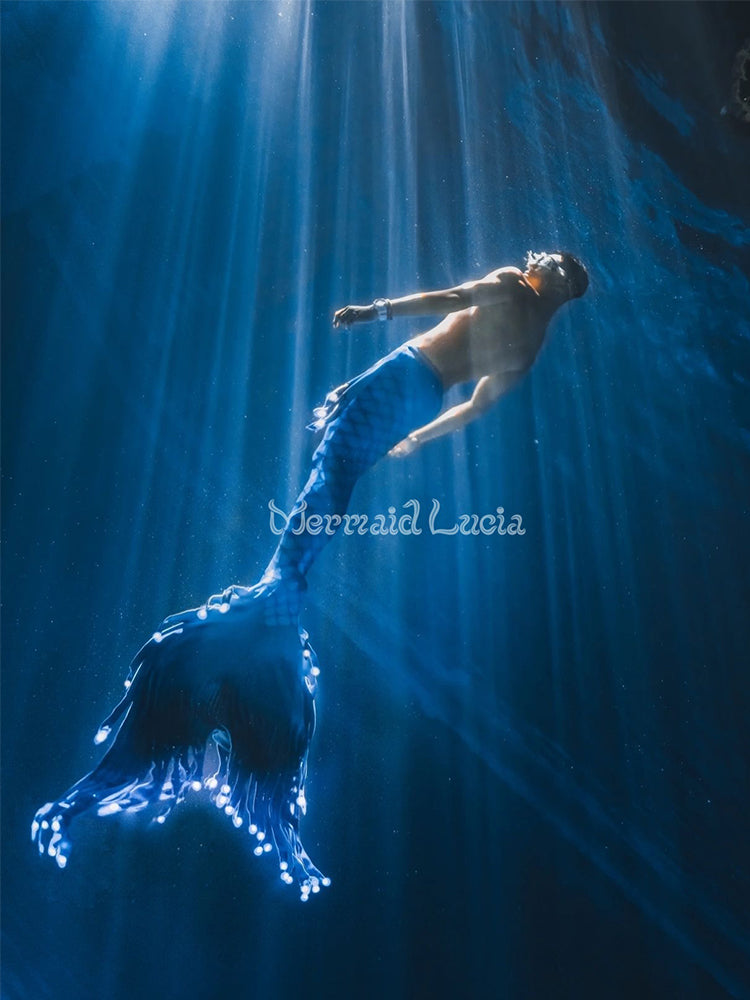 Amazing LED Mermaid Merman Tail Style 1 Blue Purple