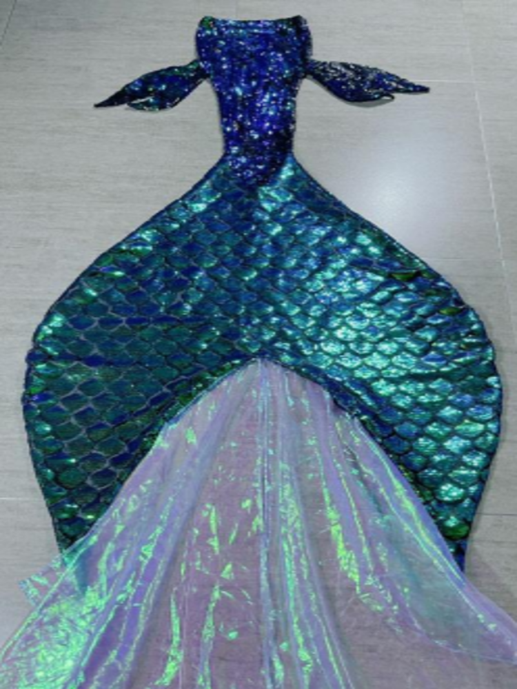 Mermaid Joint Sequin Tail 43 Teal Scales