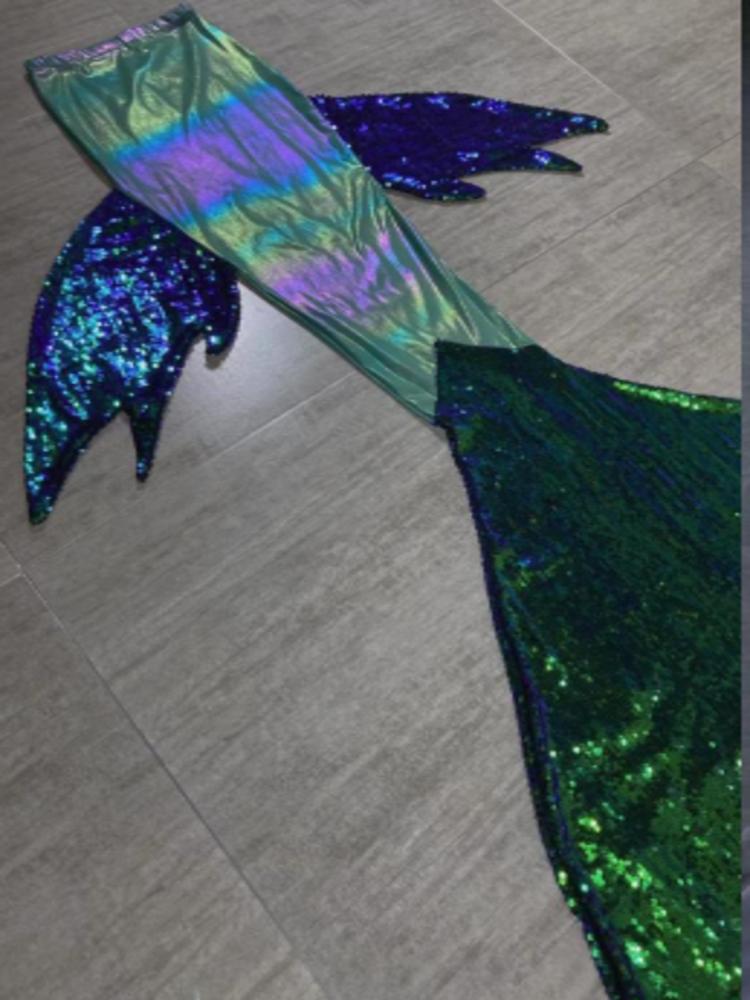 Mermaid Joint Sequin Tail 44 Multi Green