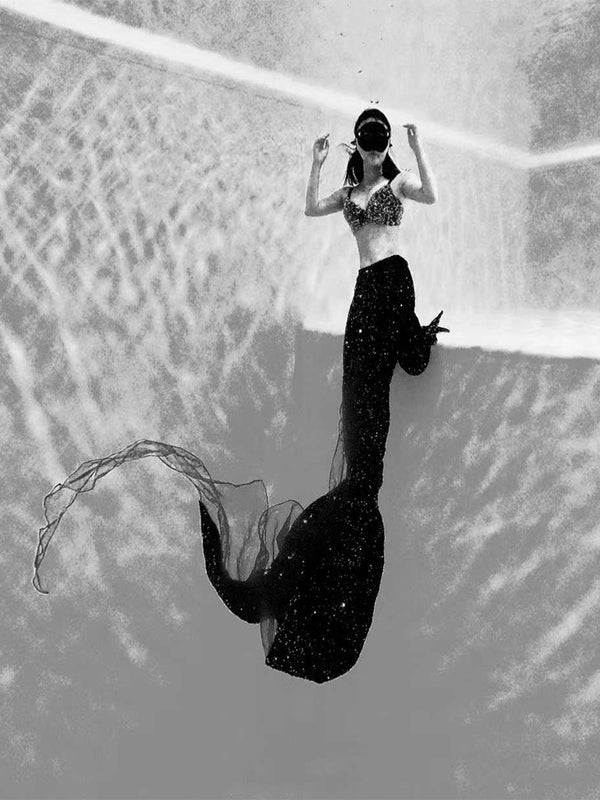 Mermaid Small Sequin Tail Color 26 Black