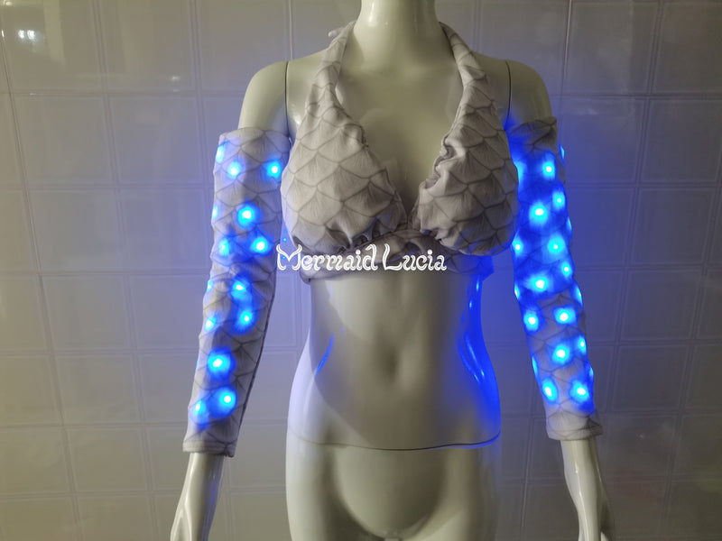 Full Body Glowing Sparkling Luminous LED Mermaid Merman Tail Christmas Halloween