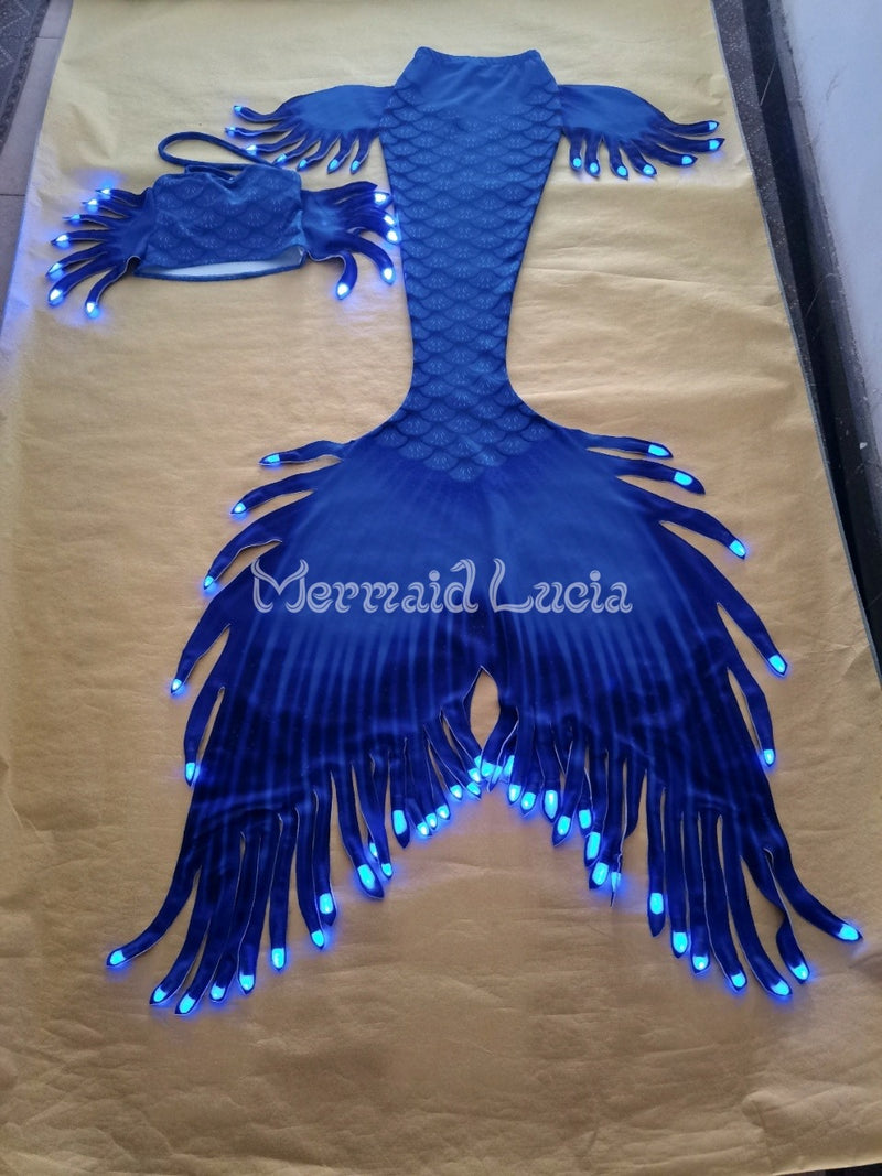 Amazing LED Mermaid Merman Tail Style 1 Blue Purple