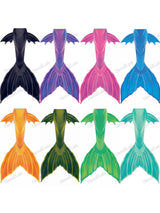 Fantasy Illusion Mermaid Tail Color 18 Blue Yellow Red
