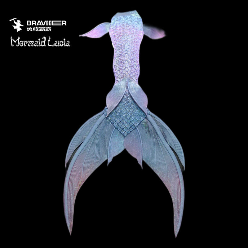 117 Reef Reverie Series Ultralight Silicone Mermaid Merman Tail Blue Purple 4