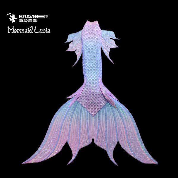 8 Fairytale Series Ultralight Silicone Mermaid Merman Tail Blue Purple 5