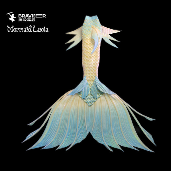 19 Fairytale Series Ultralight Silicone Mermaid Merman Tail Gold Green 5