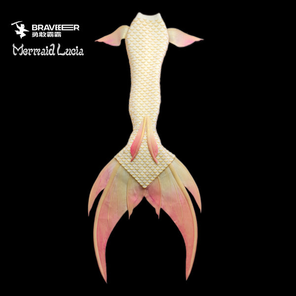 119 Reef Reverie Series Ultralight Silicone Mermaid Merman Tail Gold Red 2