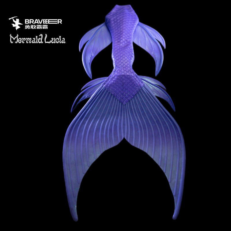 158 Starry Seabed Series Ultralight Silicone Mermaid Merman Tail Purple 2