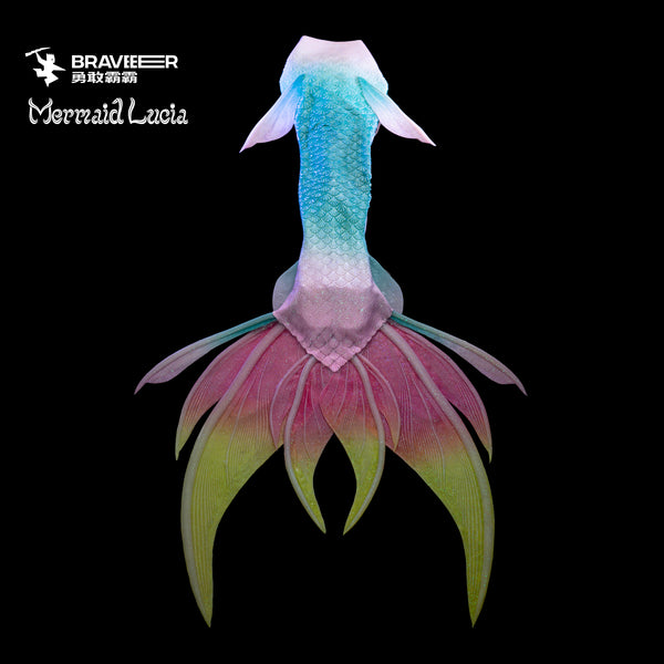 114 Reef Reverie Series Ultralight Silicone Mermaid Merman Tail Blue Purple 1