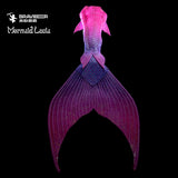 168 Starry Seabed Series Ultralight Silicone Mermaid Merman Tail Rose Purple 2