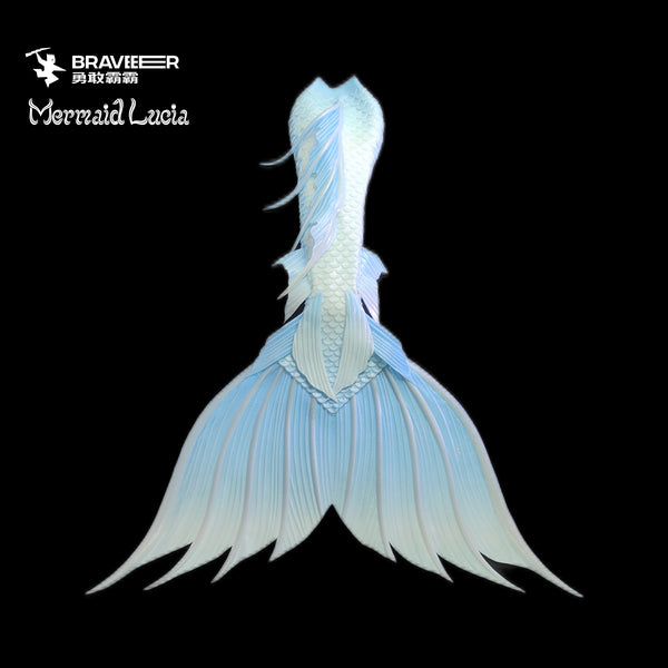 42 Fairytale Series Ultralight Silicone Mermaid Merman Tail White Blue 2