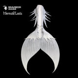 90 Anemone Waltz Series Ultralight Silicone Mermaid Merman Tail Silver White 2