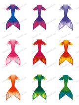 Fantasy Illusion Mermaid Tail Color 19 Blue Yellow Pink