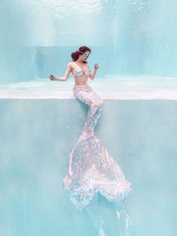 Mermaid Big Sequin Tail 1 Light Metallic