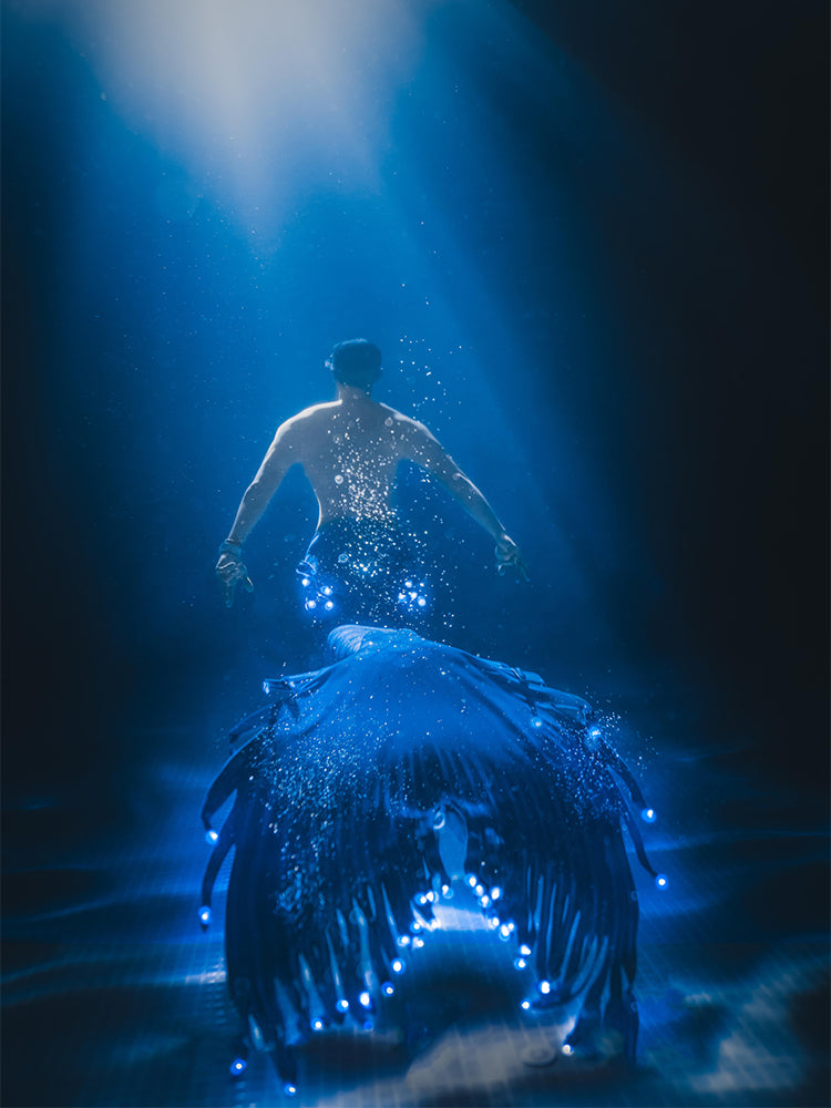 Amazing LED Mermaid Merman Tail Style 1 Blue Purple