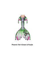 Phoenix Tail 4 Trailing Green & Purple