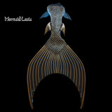 140 Starry Seabed Series Ultralight Silicone Mermaid Merman Tail Black Gold 3