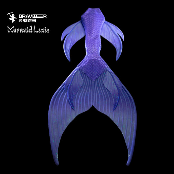 159 Starry Seabed Series Ultralight Silicone Mermaid Merman Tail Purple 3