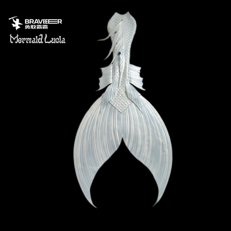 84 Anemone Waltz Series Ultralight Silicone Mermaid Merman Tail Light Blue White 2