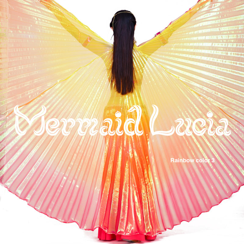 Rainbow Color Wings Fairy Mermaid Wings Dance Costumes Photography Props