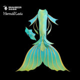 21 Fairytale Series Ultralight Silicone Mermaid Merman Tail Gold Green 7