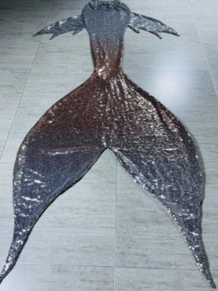 Mermaid Small Gradient Sequin Tail 6 Gradient Grey Brown