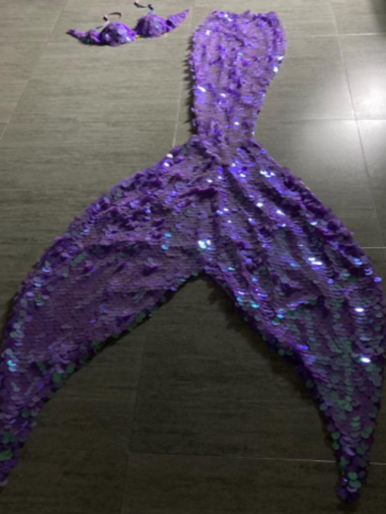 Mermaid Big Sequin Tail 2 Light Purple