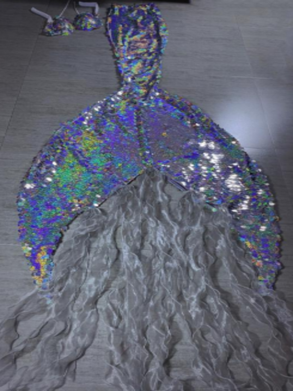 Mermaid Big Sequin Tail 3 Sliver