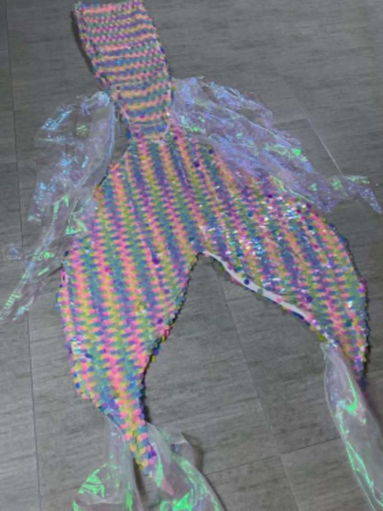 Mermaid Big Sequin Tail 7 Weave Color
