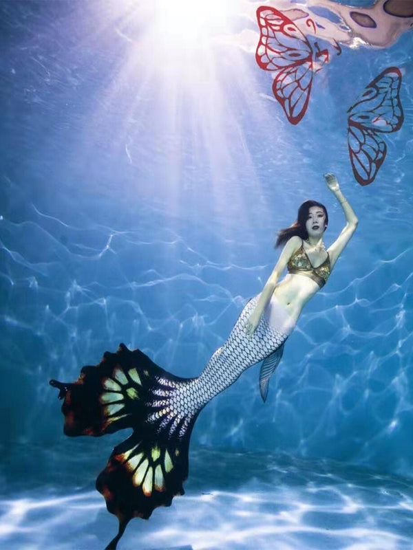 Butterfly Mermaid Tail Orange/Blue/Green/Pink