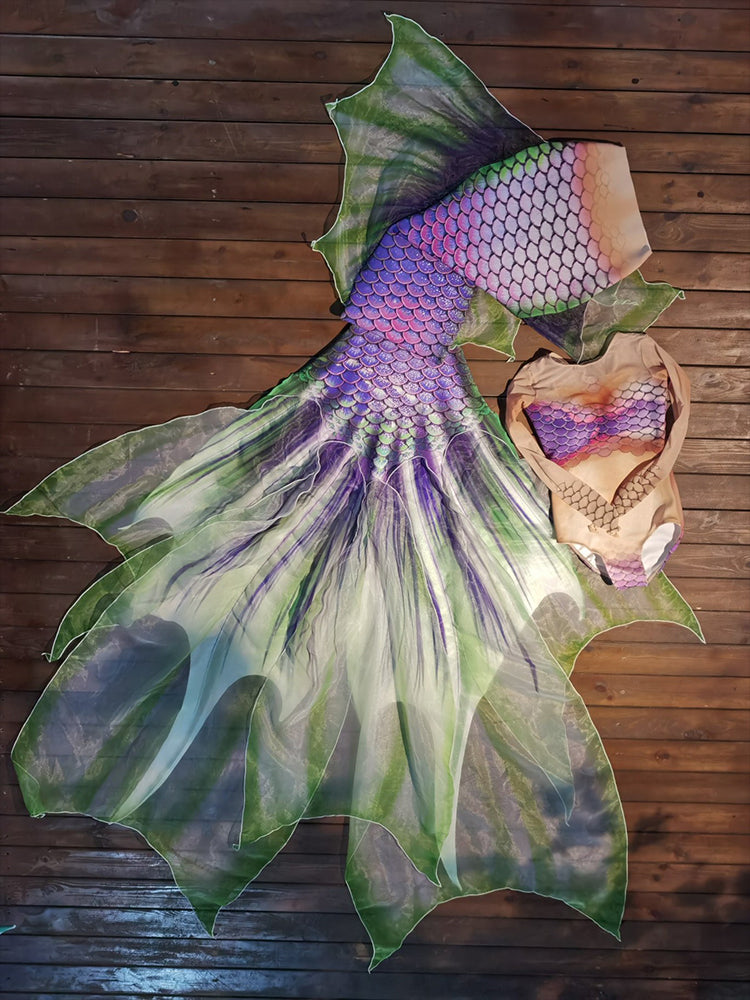 Goldfish Mermaid Tail 10 Purple & Green