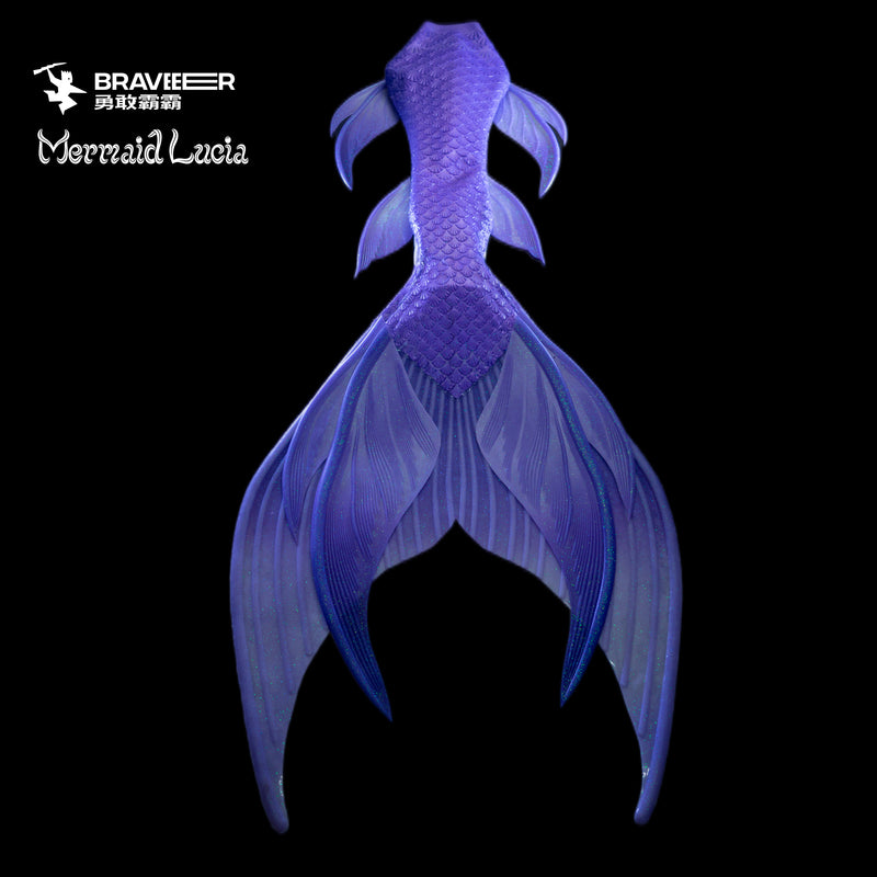 163 Starry Seabed Series Ultralight Silicone Mermaid Merman Tail Purple 7