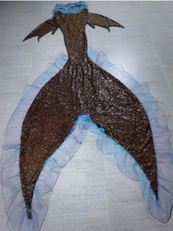 Mermaid Joint Sequin Tail 2 Black Golden Princess