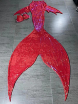 Mermaid Joint Sequin Tail 9 Red Purple