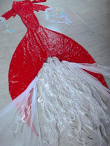 Mermaid Joint Sequin Tail 12 Red Princess