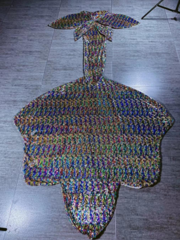Mermaid Joint Sequin Tail 13 Metallic Flower