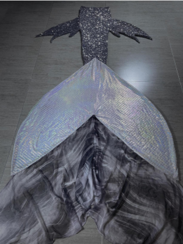 Mermaid Joint Sequin Tail 14 Sliver Grey