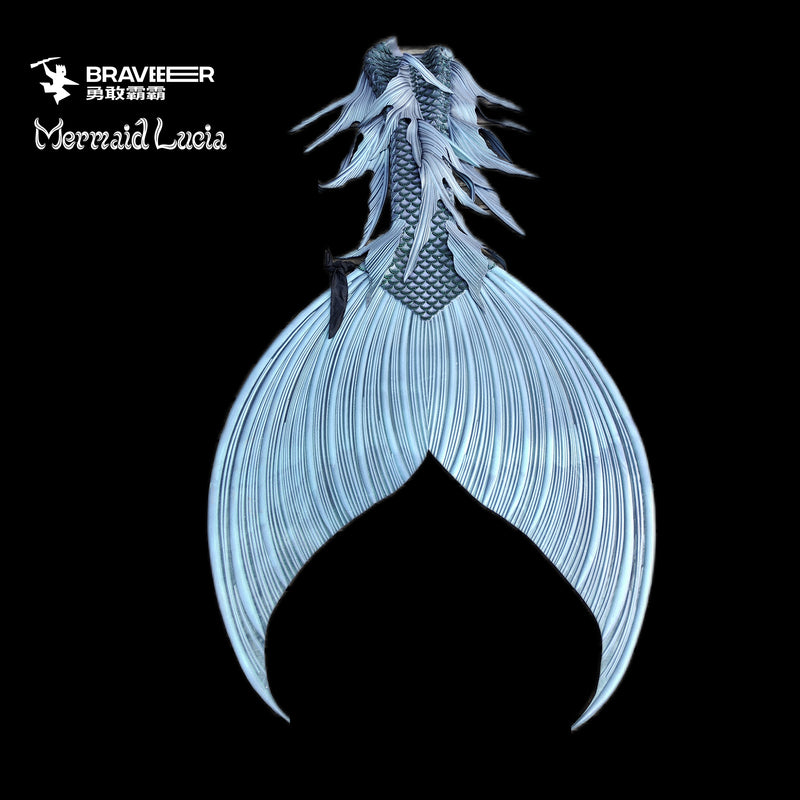 79 Anemone Waltz Series Ultralight Silicone Mermaid Merman Tail Blue Black