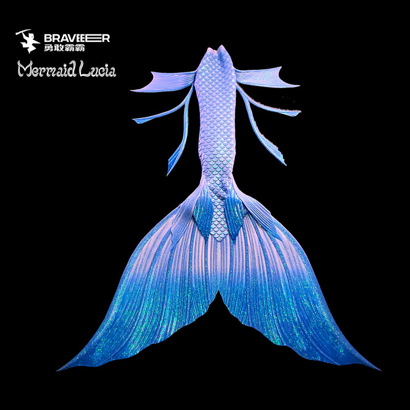 7 Fairytale Series Ultralight Silicone Mermaid Merman Tail Blue Purple 4