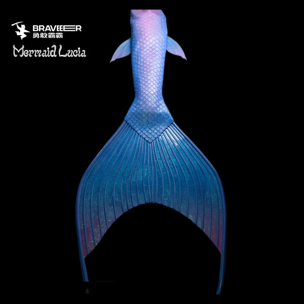 141 Starry Seabed Series Ultralight Silicone Mermaid Merman Tail Blue Purple
