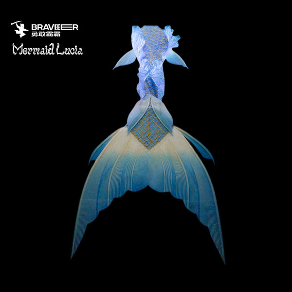 96 Siren Song Series Ultralight Silicone Mermaid Merman Tail Blue White