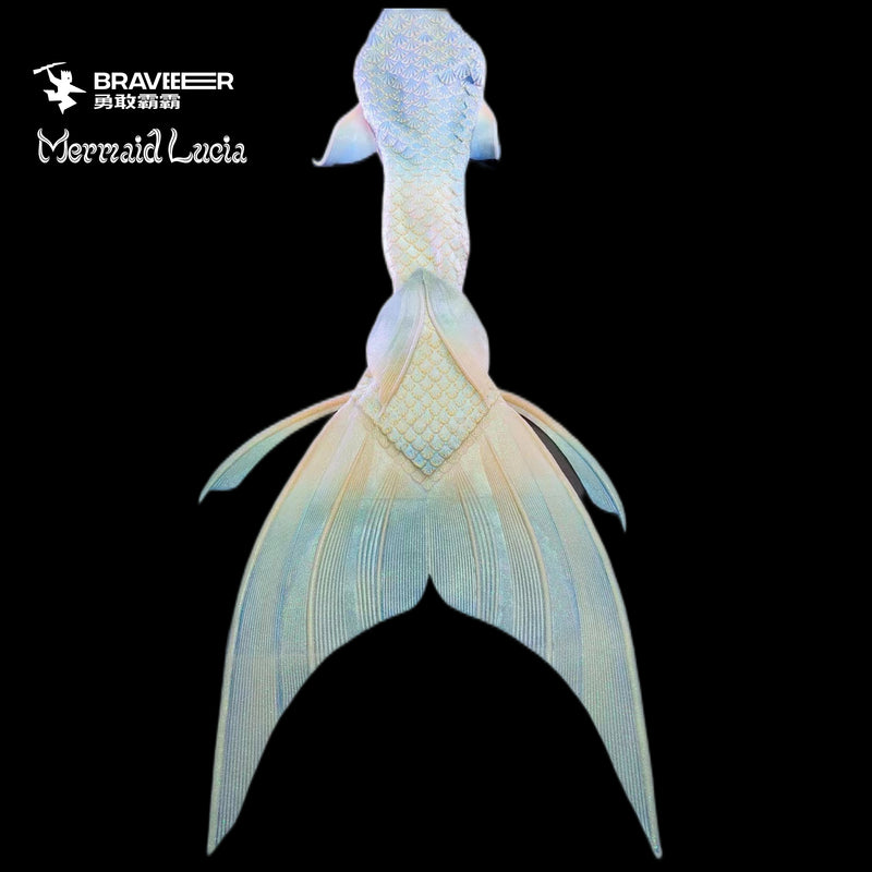 97 Siren Song Series Ultralight Silicone Mermaid Merman Tail Blue Yellow