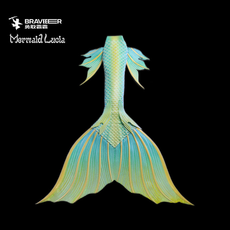 15 Fairytale Series Ultralight Silicone Mermaid Merman Tail Gold Green 1