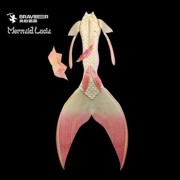 71 Aqua Aura Series Ultralight Silicone Mermaid Merman Tail Golden Red