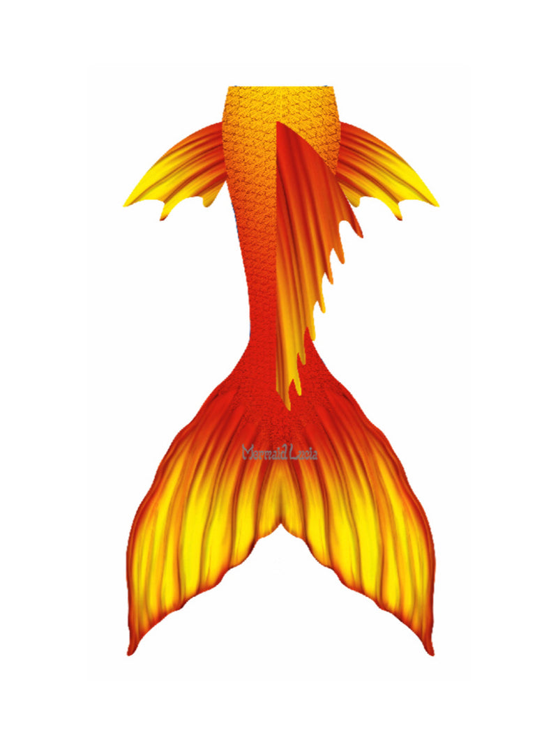Fantasy Illusion Mermaid Tail Color 6 Orange Yellow