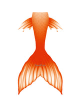 Fantasy Illusion Mermaid Tail Color 7 Orange White