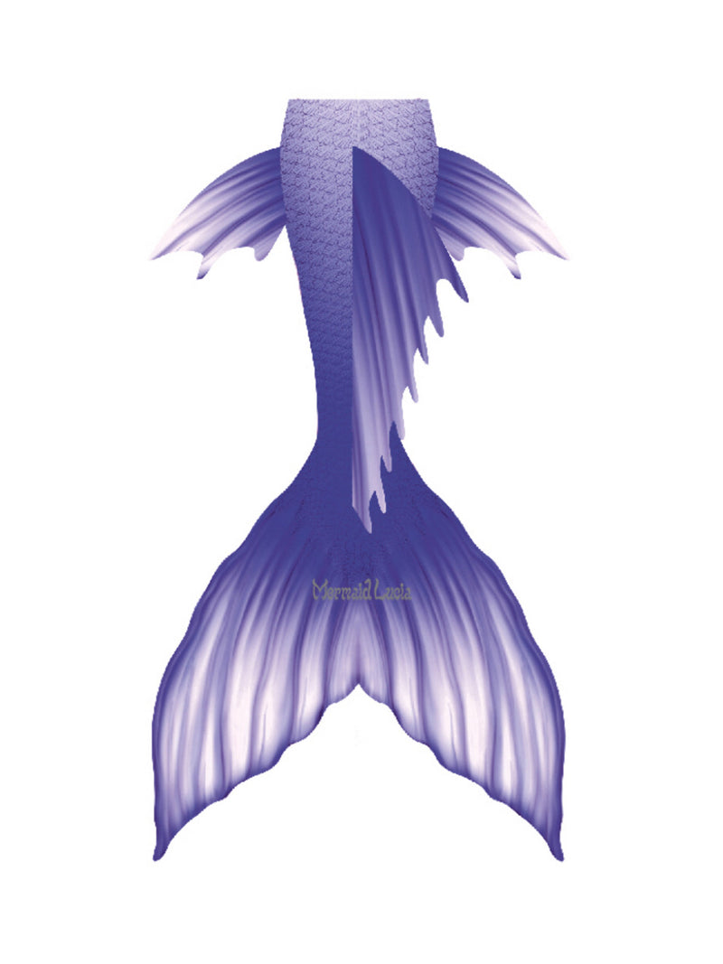 Fantasy Illusion Mermaid Tail Color 3 Purple White