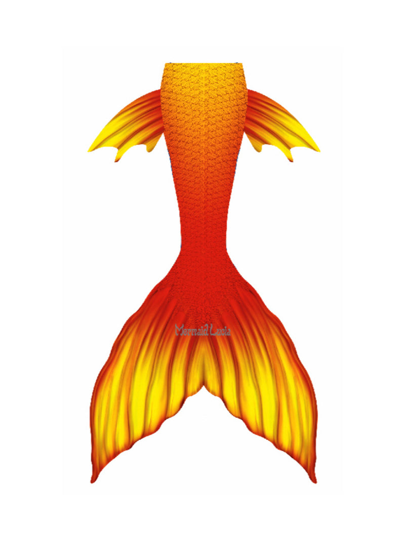Fantasy Illusion Mermaid Tail Color 6 Orange Yellow
